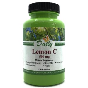 Daily Manufacturing Lemon C vitamina C 500mg botella 120 cápsulas