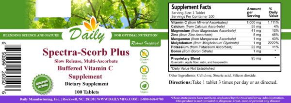Etiqueta Daily Manufacturing Spectra-Scorb Plus