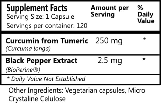 Daily Manufacturing suplemento curcumina vegano sin gluten