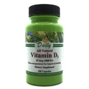 Frasco Daily Manufacturing Vitamina D3 frente