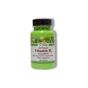 Frente de frasco Daily Manufacturing Vitamina D3 5000 UI