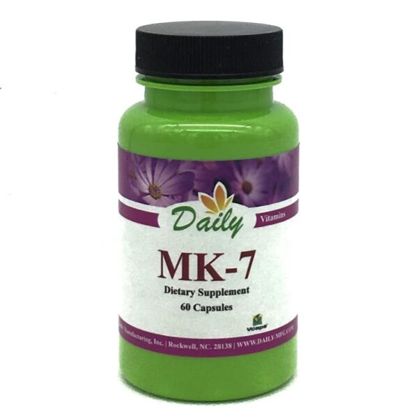 Daily Manufacturing suplemento vitamina k2 mk-7 60 cápsulas veganas