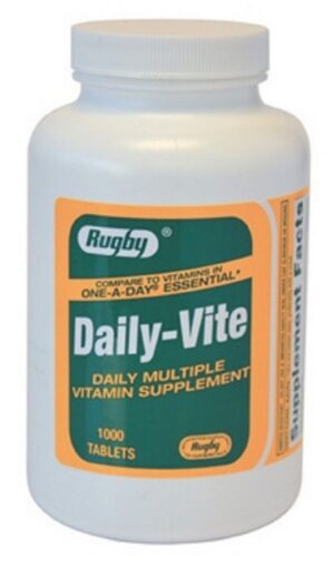 DAILY VITE tabletas ácido ascórbico 60 mg paquete rojo 1000