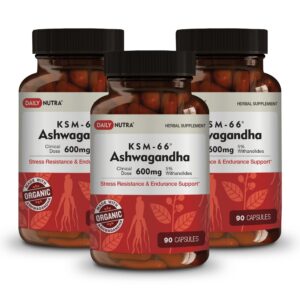 DailyNutra KSM-66 Ashwagandha suplemento de alta potencia 600mg