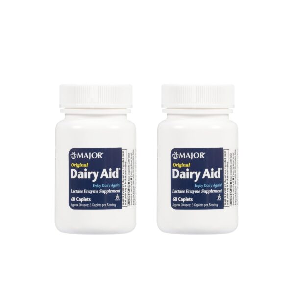 Caplets lactasa Dairy Aid original frasco blanco