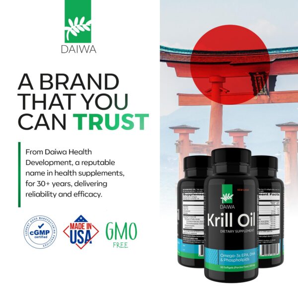 Version 1.0.0 Etiqueta frontal de Daiwa Krill Oil 1000 mg