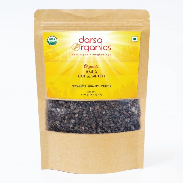 Paquete Darsa Organics Amla Seco 4oz para recetas saludables