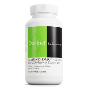 Davinci Labs Immuno-DMG tabletas masticables con saúco y vitamina D3
