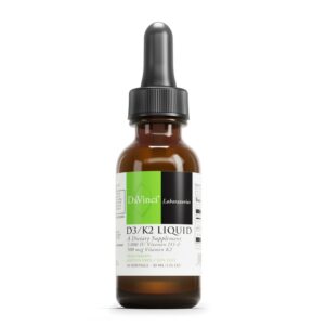 DAVINCI Labs suplemento líquido vitamina D3 K2 para salud ósea