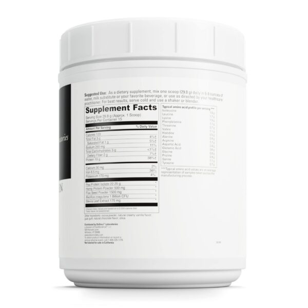 Version 1.0.0 Frasco de proteína vegana sabor chocolate