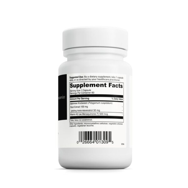 Etiqueta de DAVINCI Vitamin K2 & Resveratrol