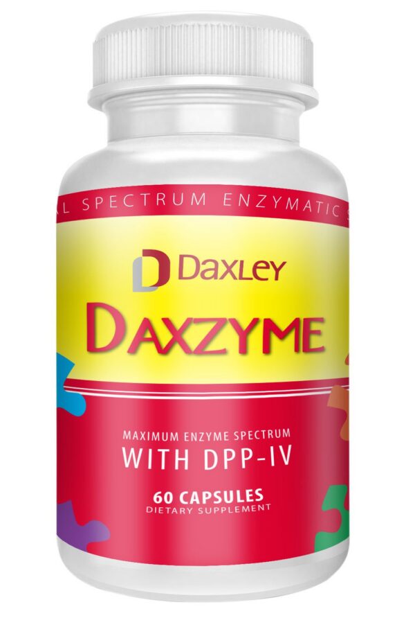 Frasco de DAXZYME con etiqueta