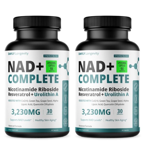 DAYLY liposomal NAD+ suplemento etiqueta frontal