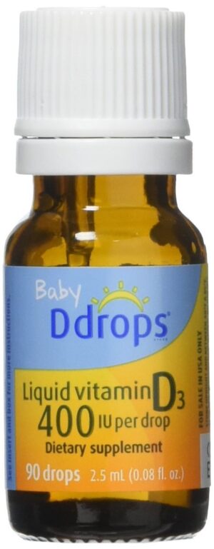 Ddrops Baby gotas vitamina D3 400 UI para bebés paquete 3
