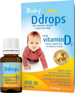 Ddrops gotas líquidas de vitamina d para bebé 400 ui caja