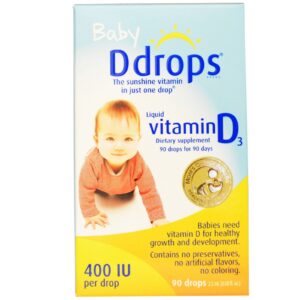 Ddrops gotas líquidas vitamina d3 400 iu para bebés