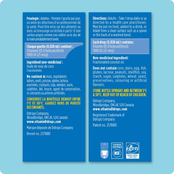 Version 1.0.0 Ddrops gotas vitamina d3 fácil administración para adultos