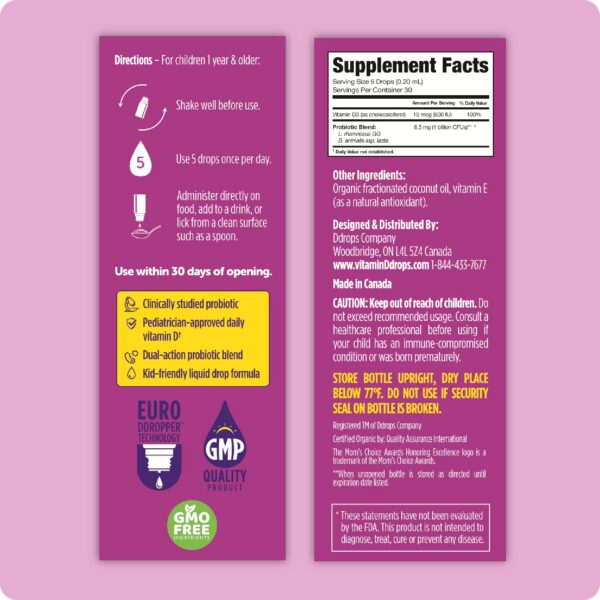 Detalle de dosis de vitamina D 600 UI