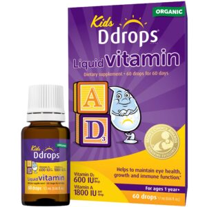 Ddrops vitaminas líquidas orgánicas para niños botella 60 gotas