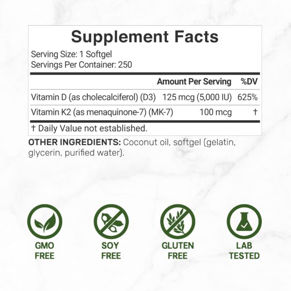 Version 1.0.0 Etiqueta DEAL SUPPLEMENT vitaminas D3 y K2 MK7