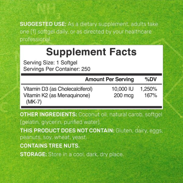 Version 1.0.0 Cápsulas suaves D3 K2 en envase vegetariano