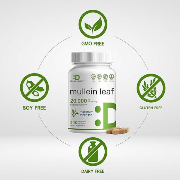 Envase frontal suplemento herbal gordolobo para salud pulmonar