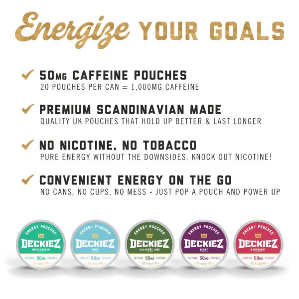 Empaque de 5 cajas Deckiez Energy Pouches