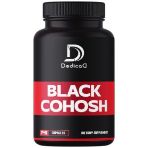 Version 1.0.0 DEDICAD Cohosh Negro suplemento menopausia 240 cápsulas