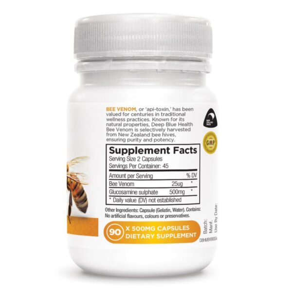 Version 1.0.0 Etiqueta del producto veneno abeja Deep Blue Health