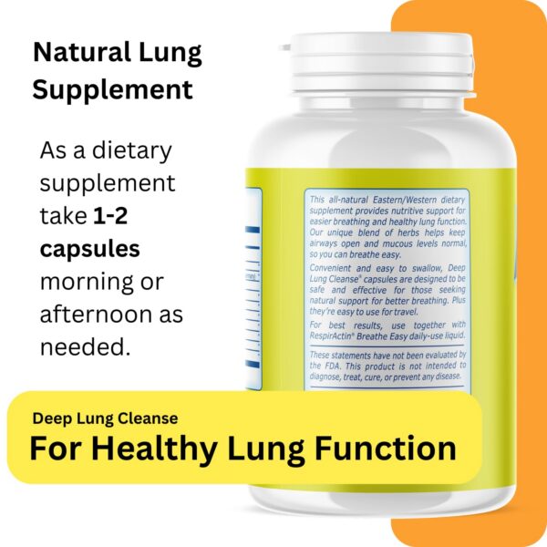 Deep Lung Cleanse cápsulas para salud pulmonar paquete