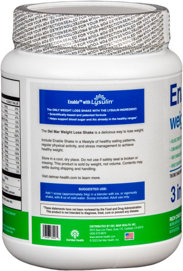 Preparación rápida de Del Mar Health Enable Shake