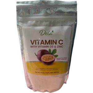 Version 1.0.0 Dela polvo vitamina C sabor maracuyá envase