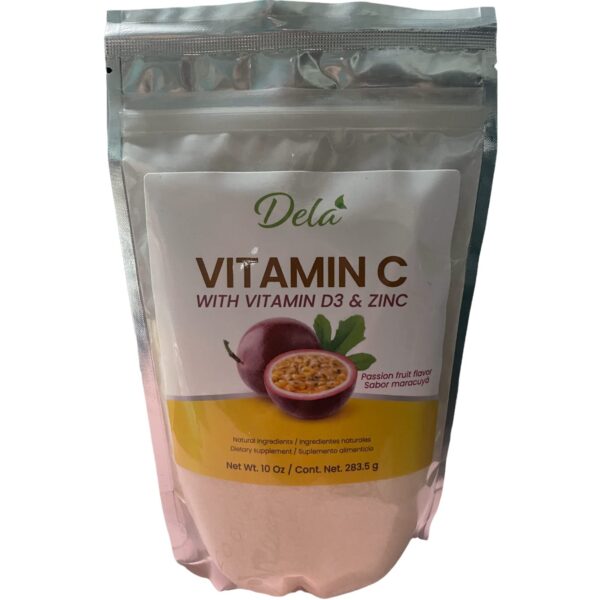 Dela polvo vitamina C sabor maracuyá envase