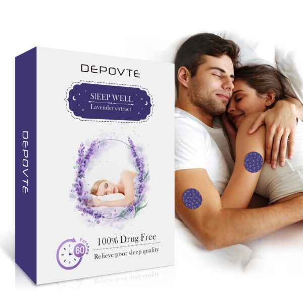 Paquete parches dormir DEPOVTE 60 piezas melatonina lavanda manzanilla