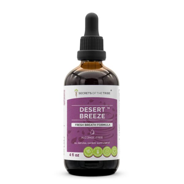 Version 1.0.0 Botella de Desert Breeze tintura herbal para aliento fresco 4oz