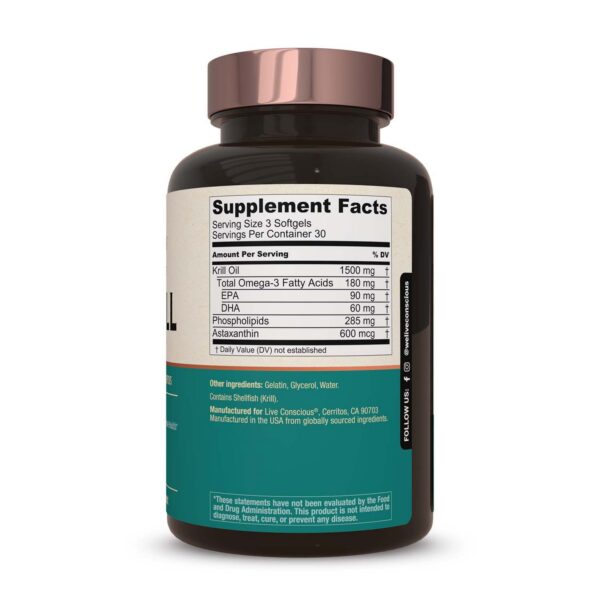 Detalle aceite de krill liviano de alta absorción y sin sabor a pescado