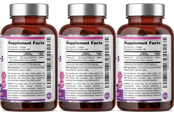 Detalle blister vitamina D-3 con aceite oliva extra virgen biophix