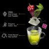 Detalle de bolsita de té verde VINIA para salud cardiovascular