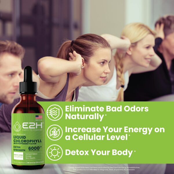 detalle botella gotas líquidas clorofila e2h