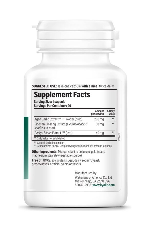 Detalle botella Kyolic Specialty Series para memoria y cerebro