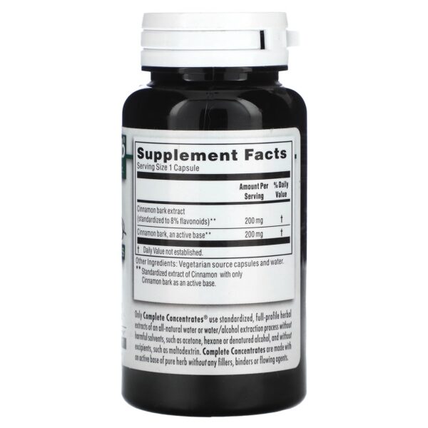 detalle botella suplemento herbal canela complete concentrates