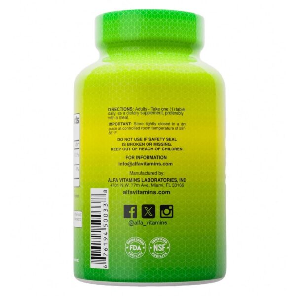 Version 1.0.0 Detalle de botella vitamina B-1 ALFA VITAMINS tiamina