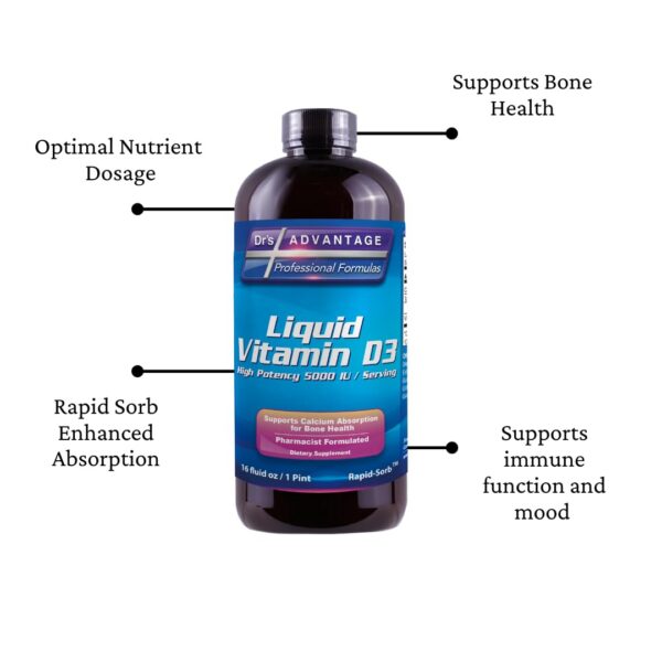 Version 1.0.0 Detalle botella vitamina D3 Dr's Advantage líquido