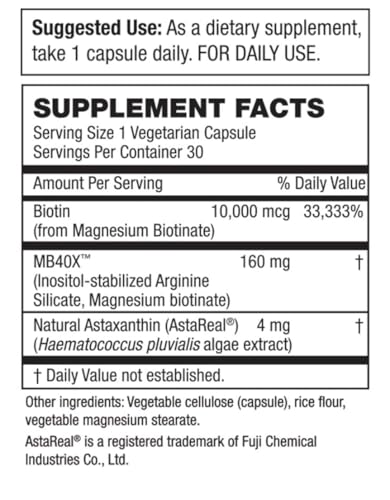 Detalle de botellas Biotina Pro Clínica