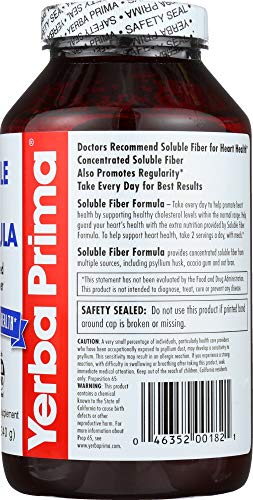 Detalle caja fibra soluble Yerba Prima polvo