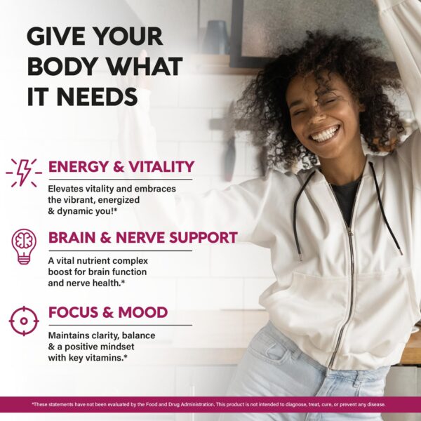 Detalle caja suplemento Vitamina B compleja orgánico