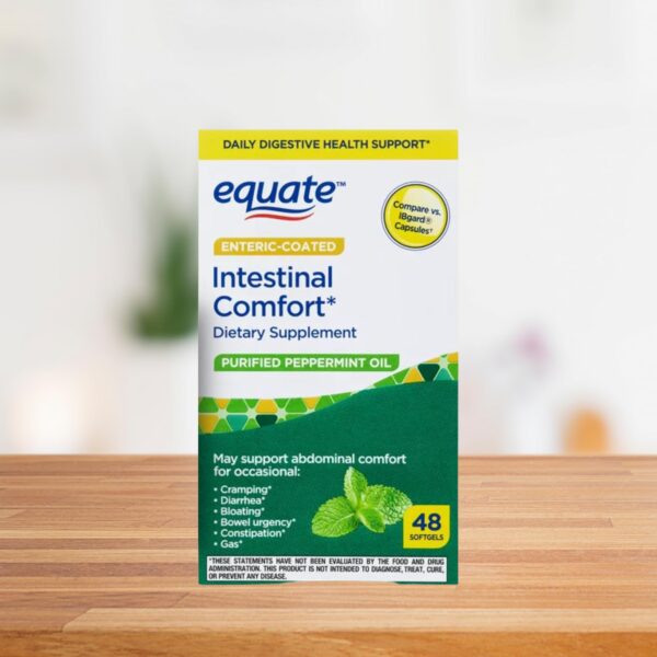 Detalle cápsula blanda Equate aceite de menta