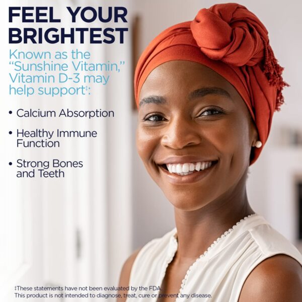 Detalle cápsula blanda vitamina d3 kal para salud inmune