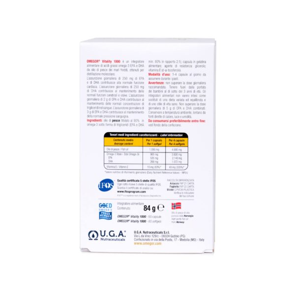 Detalle de cápsula omega-3 ultra concentrada con 800mg EPA/DHA