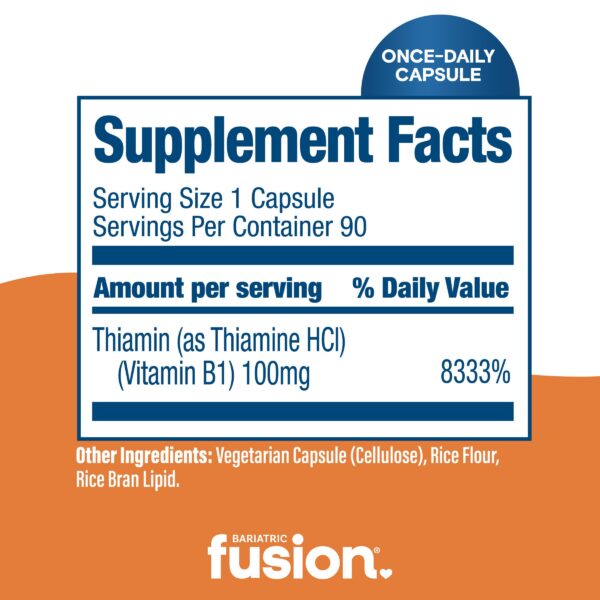 Detalle cápsula vitamina b1 bariatric fusion